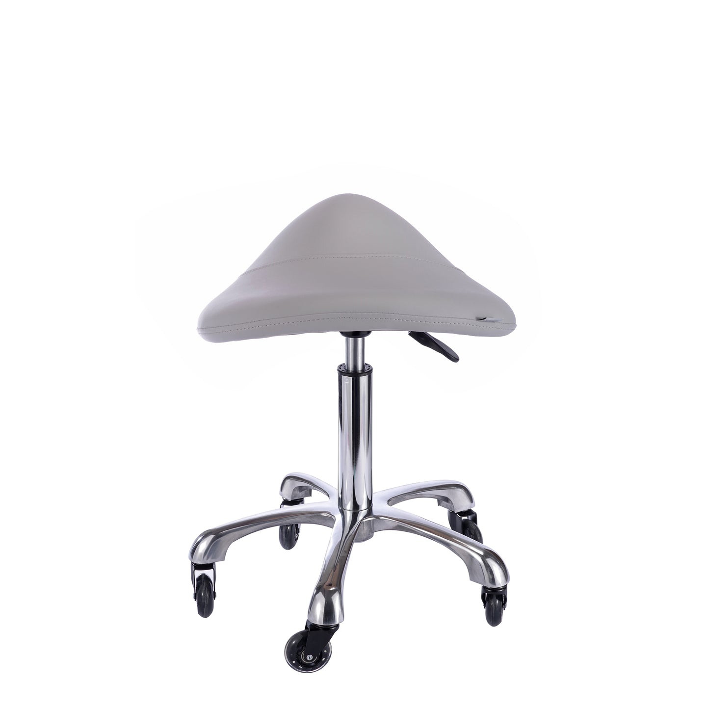 Spa Numa SADDLE Stool with Metal Base - 1022A - Silver