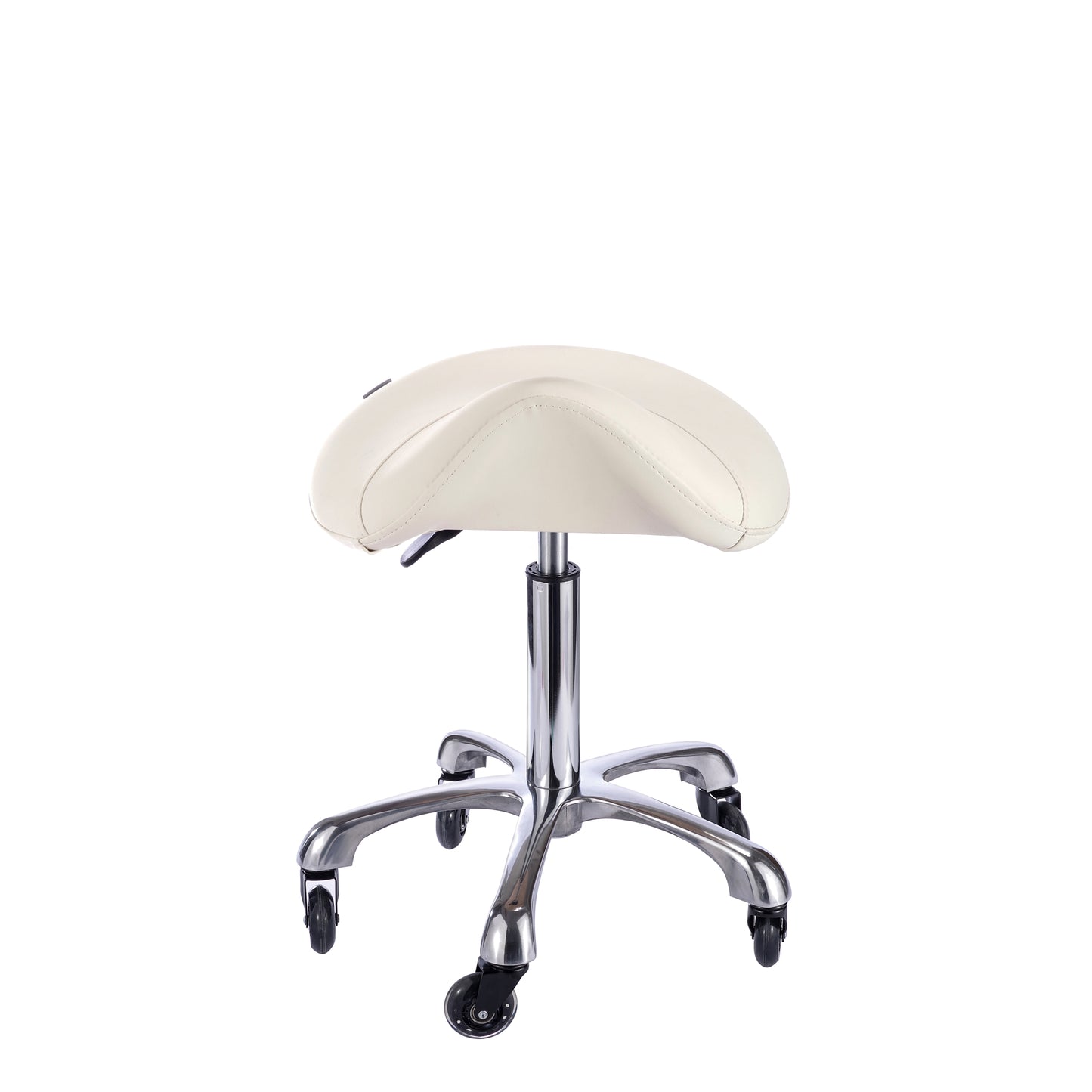 Spa Numa SADDLE Stool with Metal Base - 1022A - White