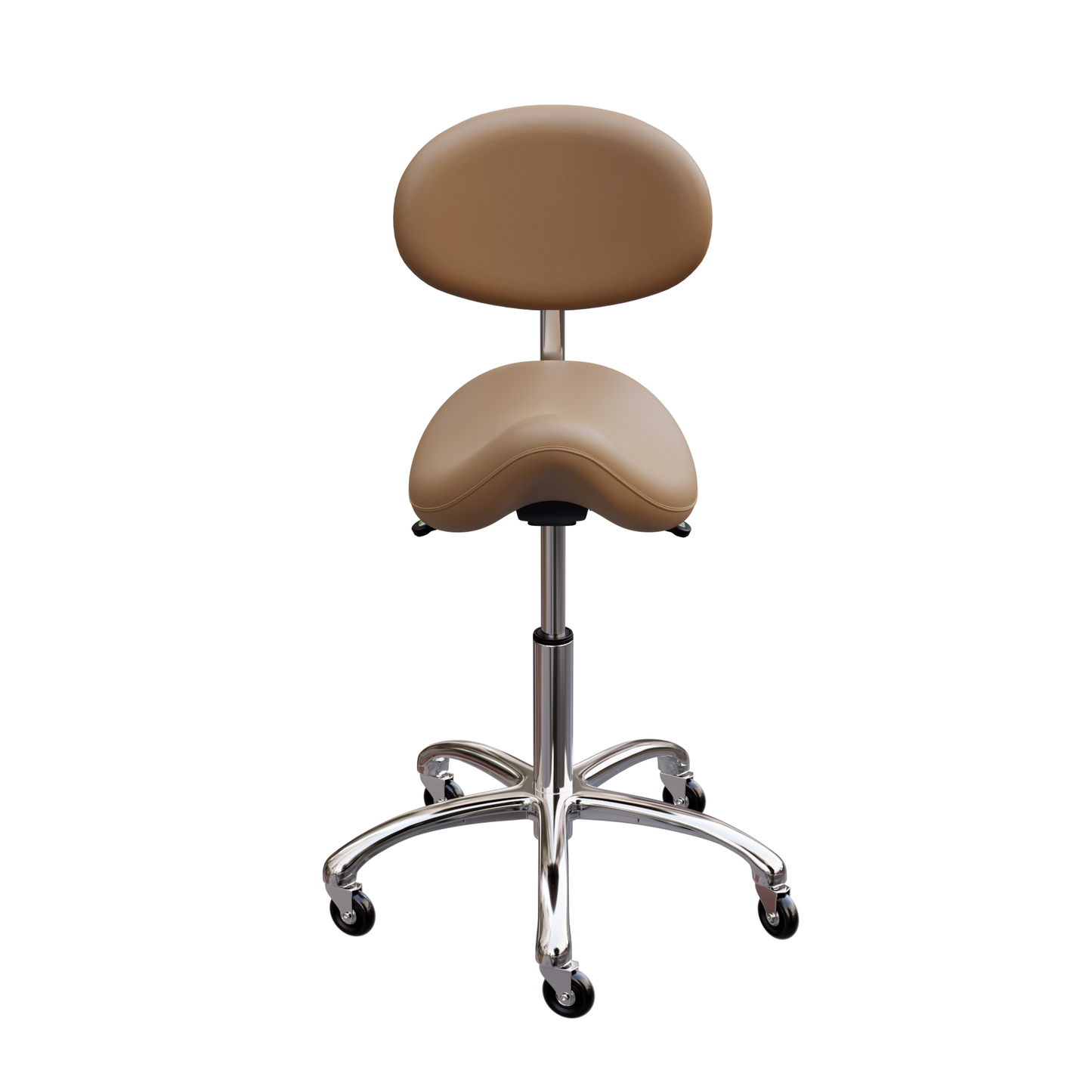 Spa Numa LOLA Saddle Stool with Backrest and Metal Base - 1025 - Sand