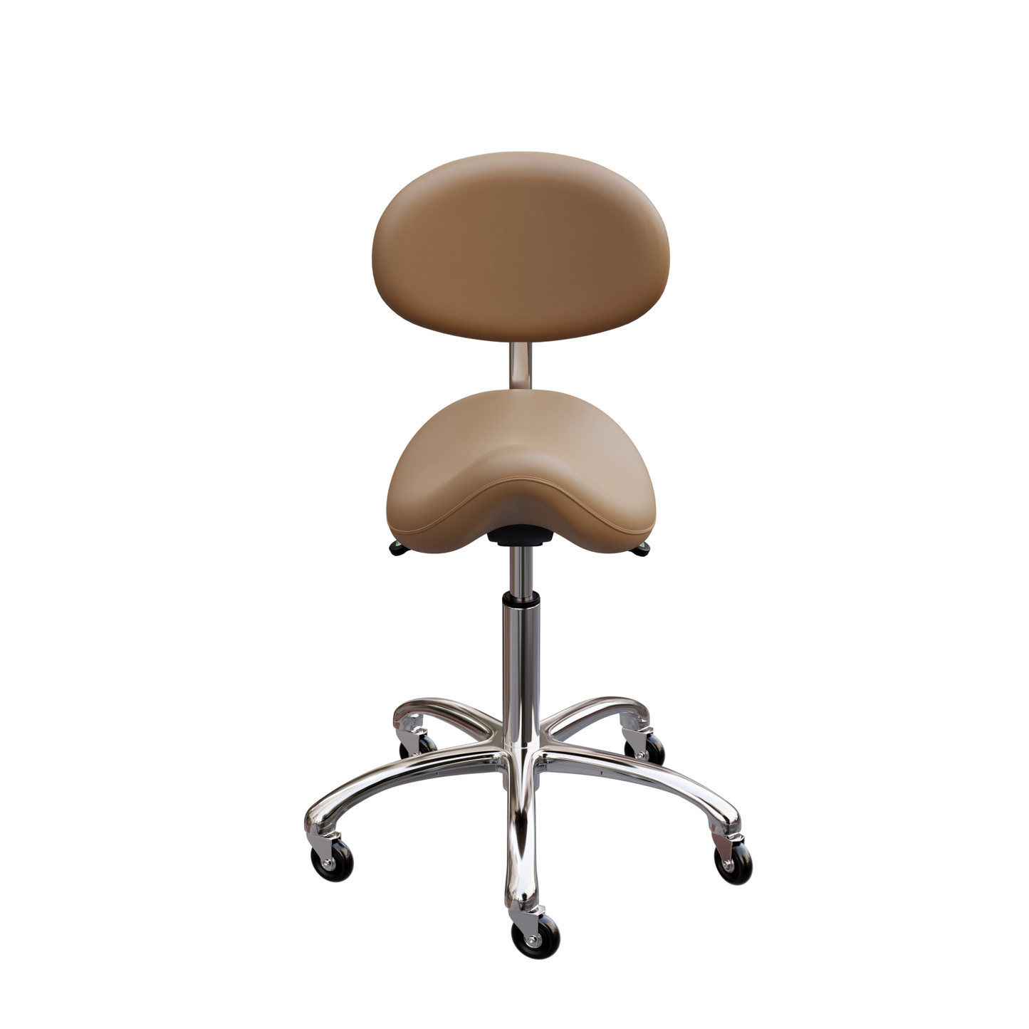 Spa Numa LOLA Saddle Stool with Backrest and Metal Base - 1025 - Sand