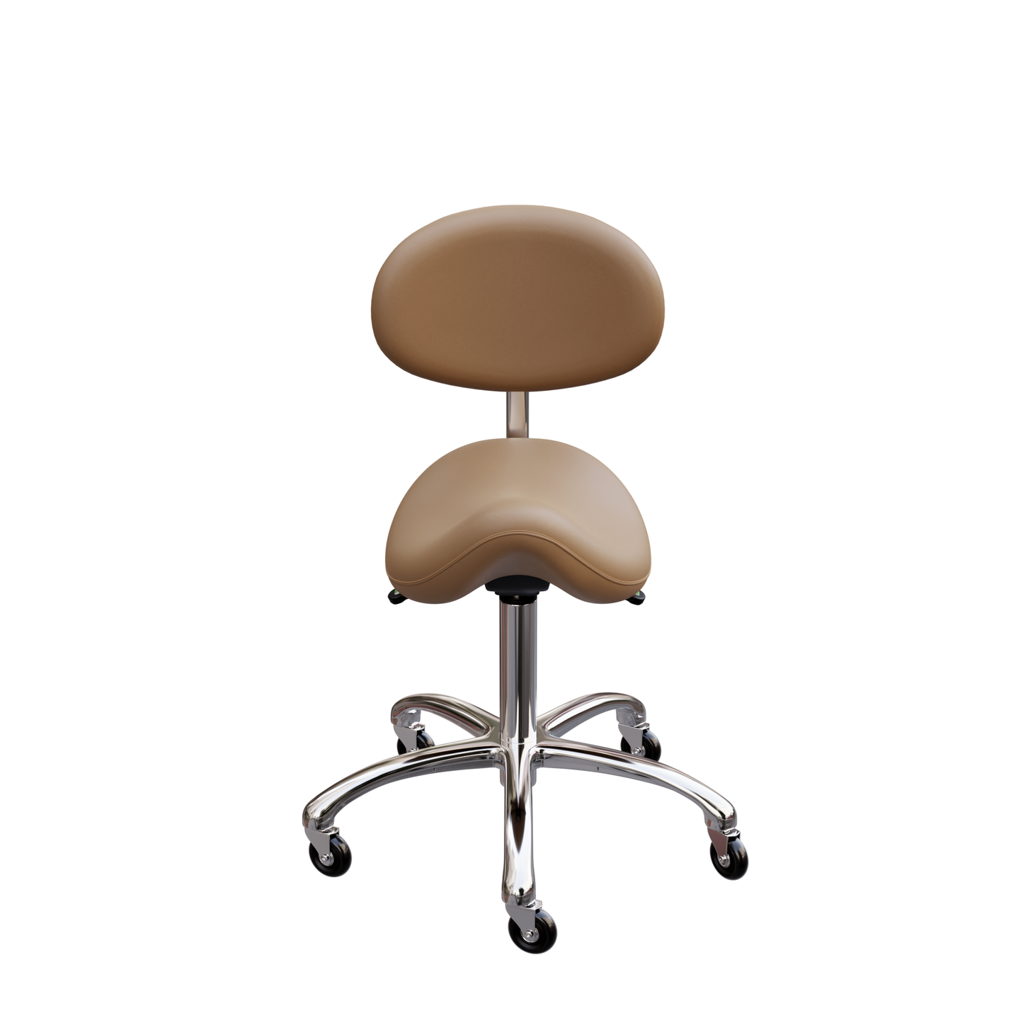 Spa Numa LOLA Saddle Stool with Backrest and Metal Base - 1025 - Sand
