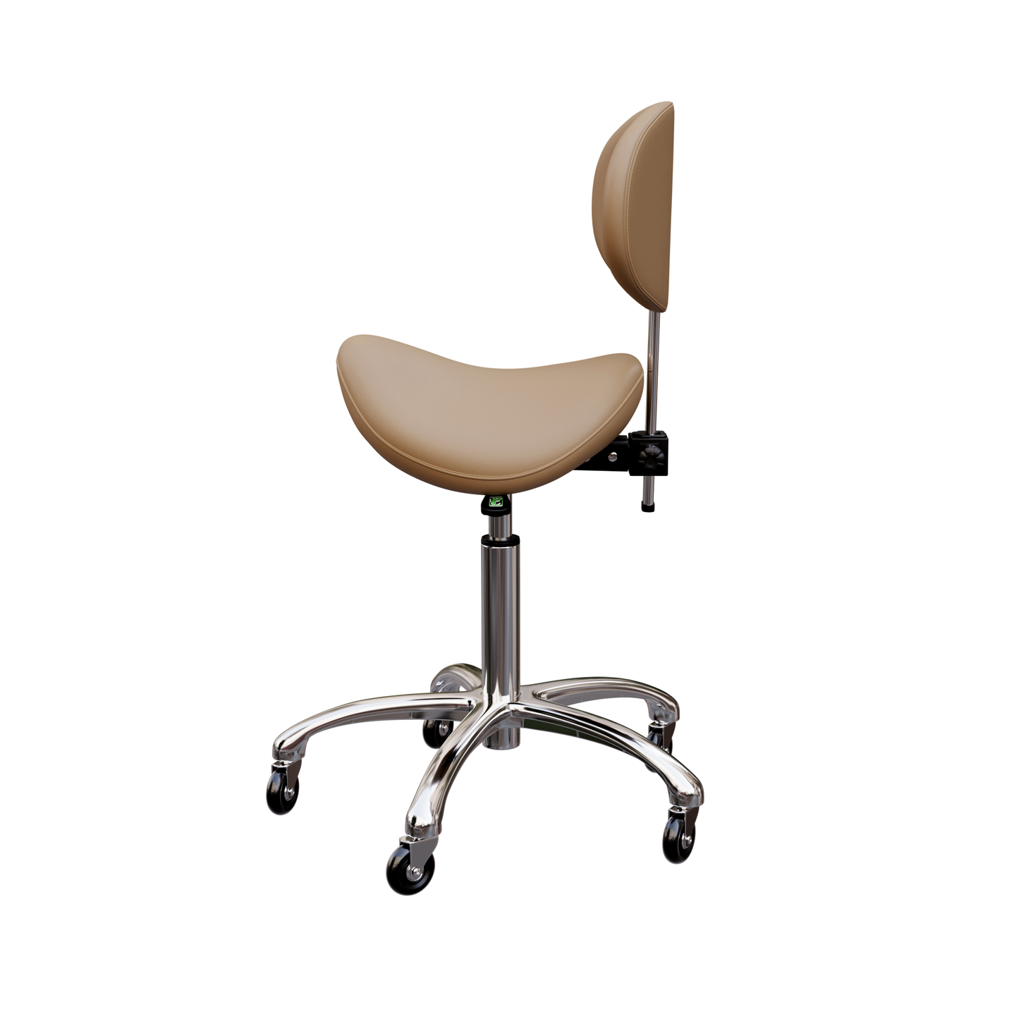 Spa Numa LOLA Saddle Stool with Backrest and Metal Base - 1025 - Sand