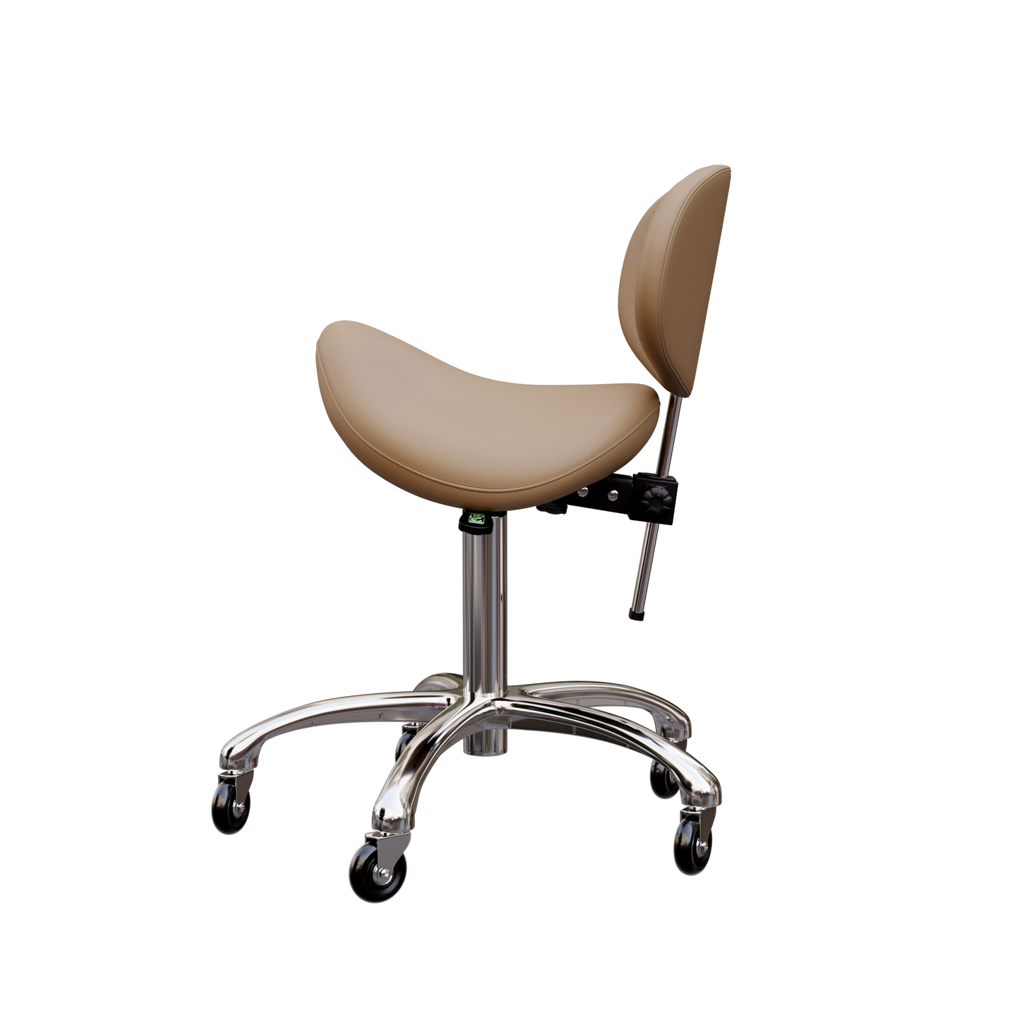 Spa Numa LOLA Saddle Stool with Backrest and Metal Base - 1025 - Sand