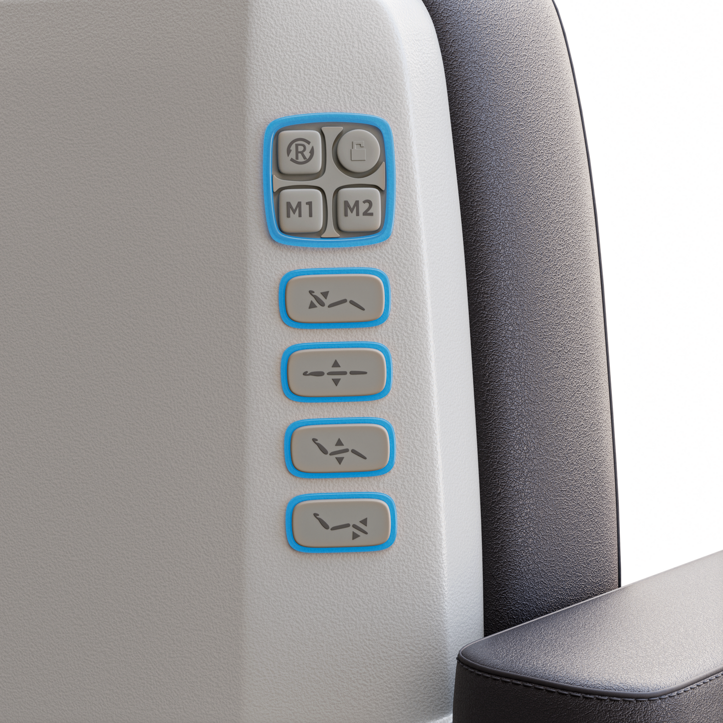 Spa Numa NEW MEDICI Heavy Duty Medical Grade Pedestal 4-Motor Treatment Chair - 2218BN - Gray