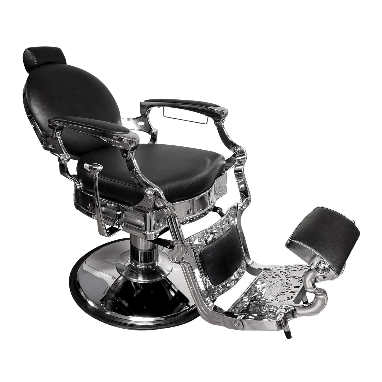 Collins Princeton barber chair featuring a classic barbershop design and professional finish.
