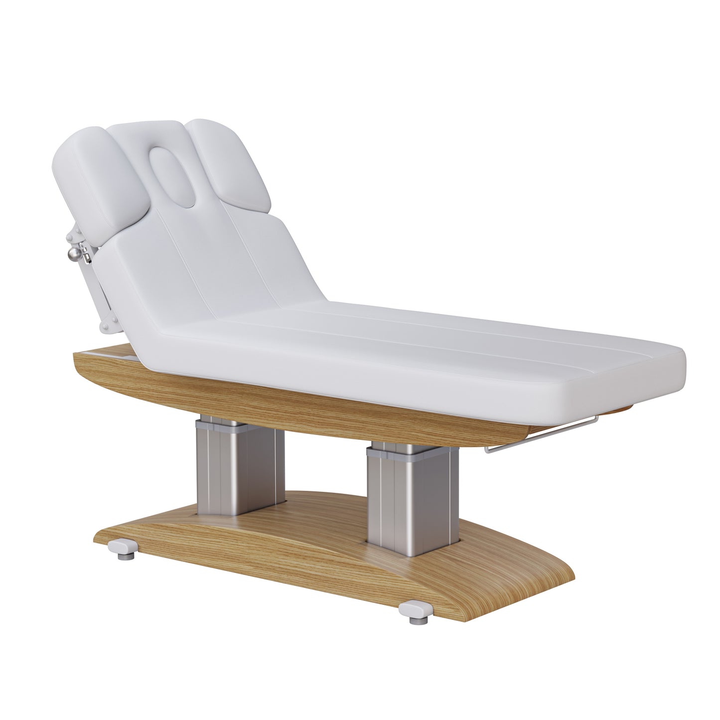 Spa Numa BLISS luxury 4 motor electric massage and treatment bed with wood base, adjustable headrest and armrests, breathing hole, and polyurethane upholstery—perfect for spa, wellness, and body therapy treatments.