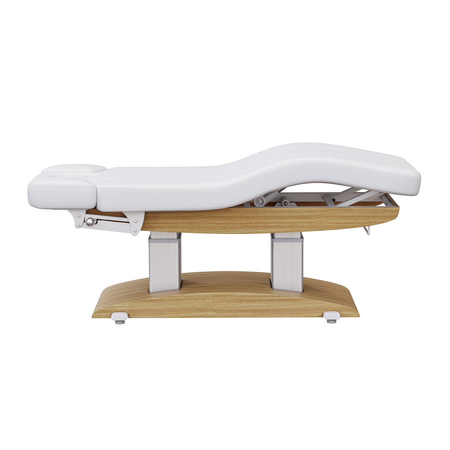 Spa Numa BLISS luxury 4 motor electric massage and treatment bed with wood base, adjustable headrest and armrests, breathing hole, and polyurethane upholstery—perfect for spa, wellness, and body therapy treatments.