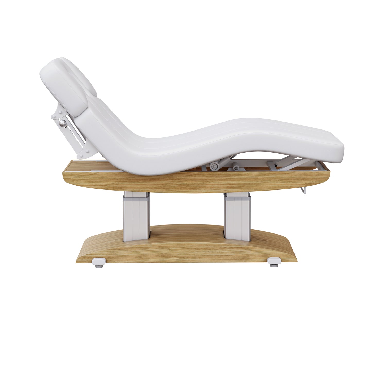 Spa Numa BLISS luxury 4 motor electric massage and treatment bed with wood base, adjustable headrest and armrests, breathing hole, and polyurethane upholstery—perfect for spa, wellness, and body therapy treatments.
