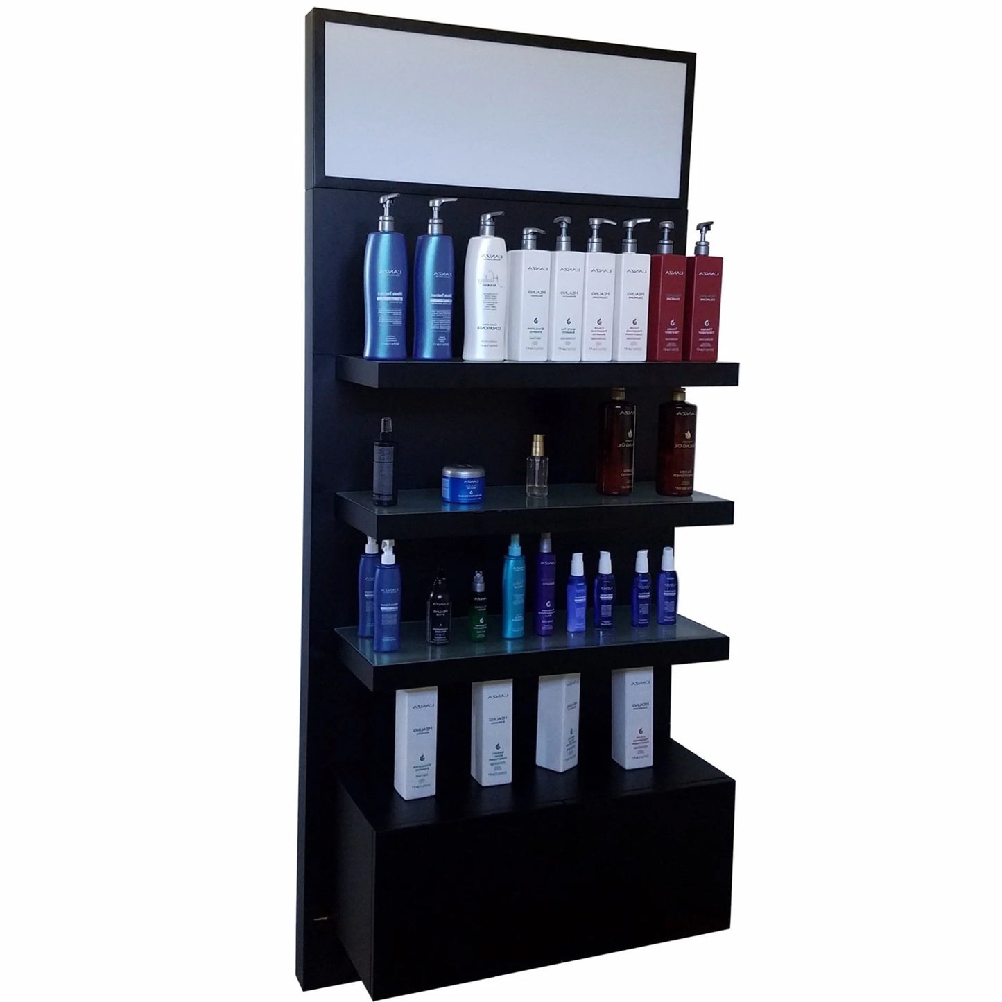 Modern Bentley 36-inch freestanding retail display by TouchAmerica for professional spa environments