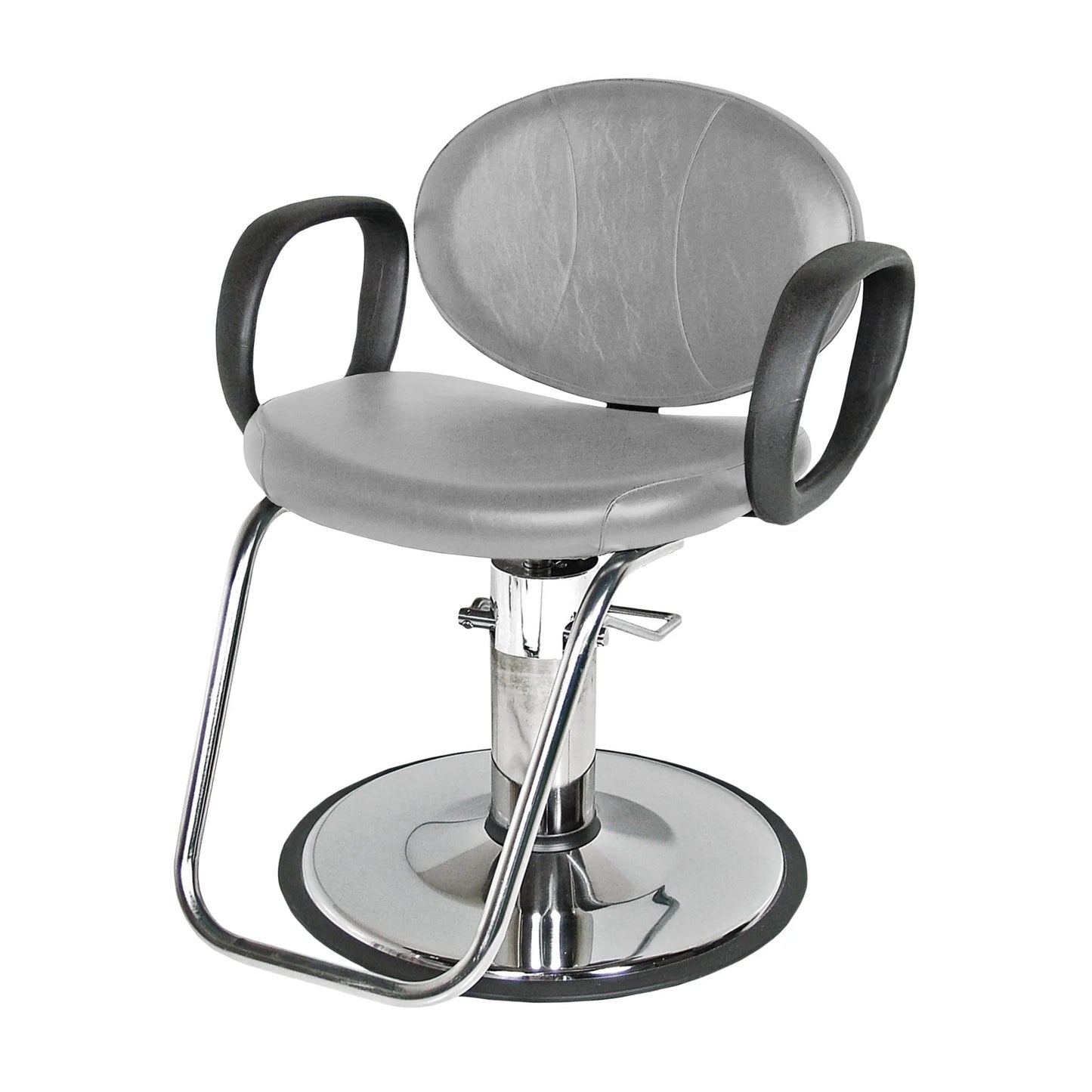 Berra Styling Chair in a salon-ready design with comfortable padding and minimalist chrome base.