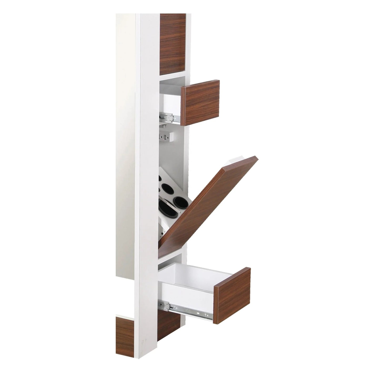 Front-facing Collins Edge Formula Styling Station featuring sleek modern design and organized drawers.
