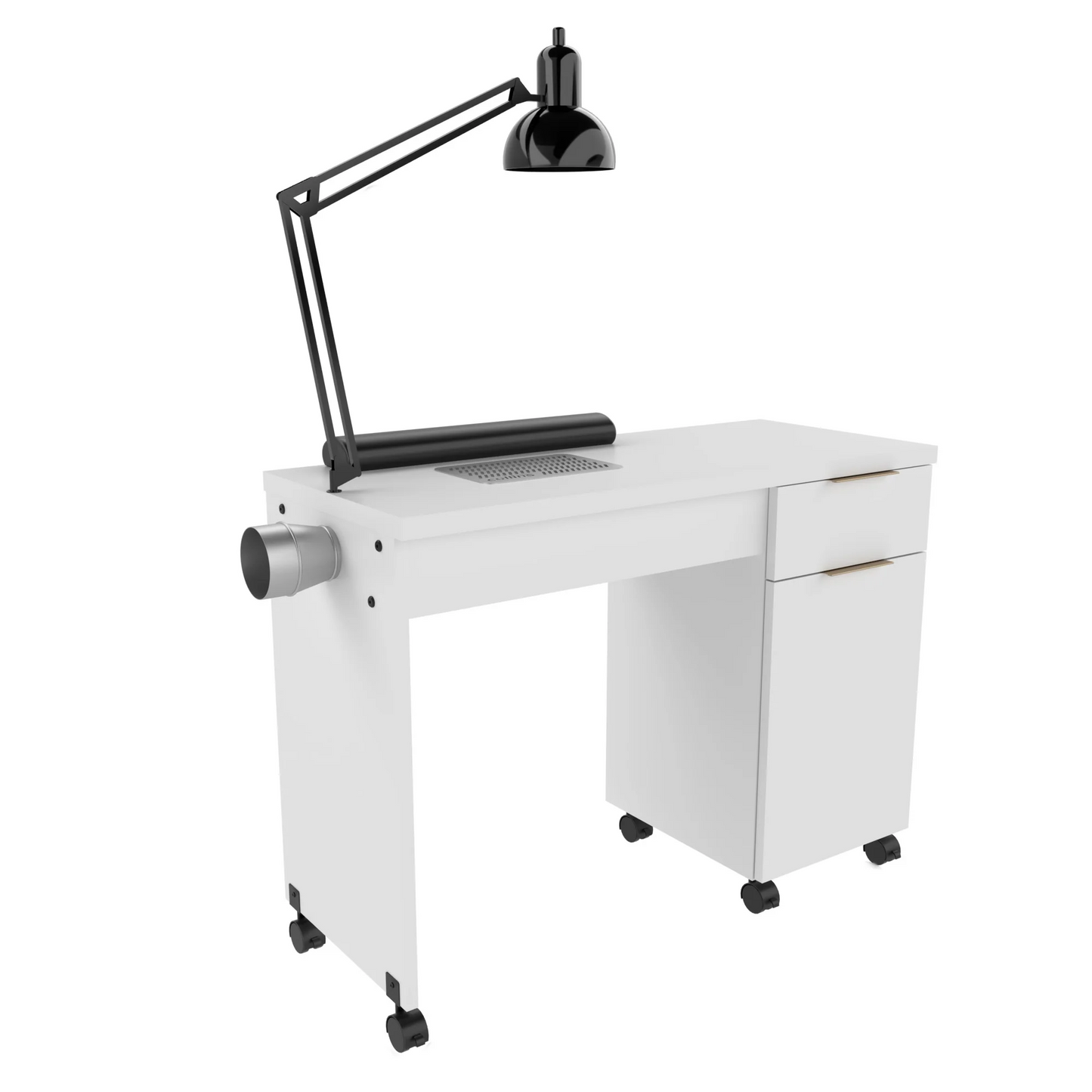 Collins Essential nail table with a simple, modern look designed for salon use.