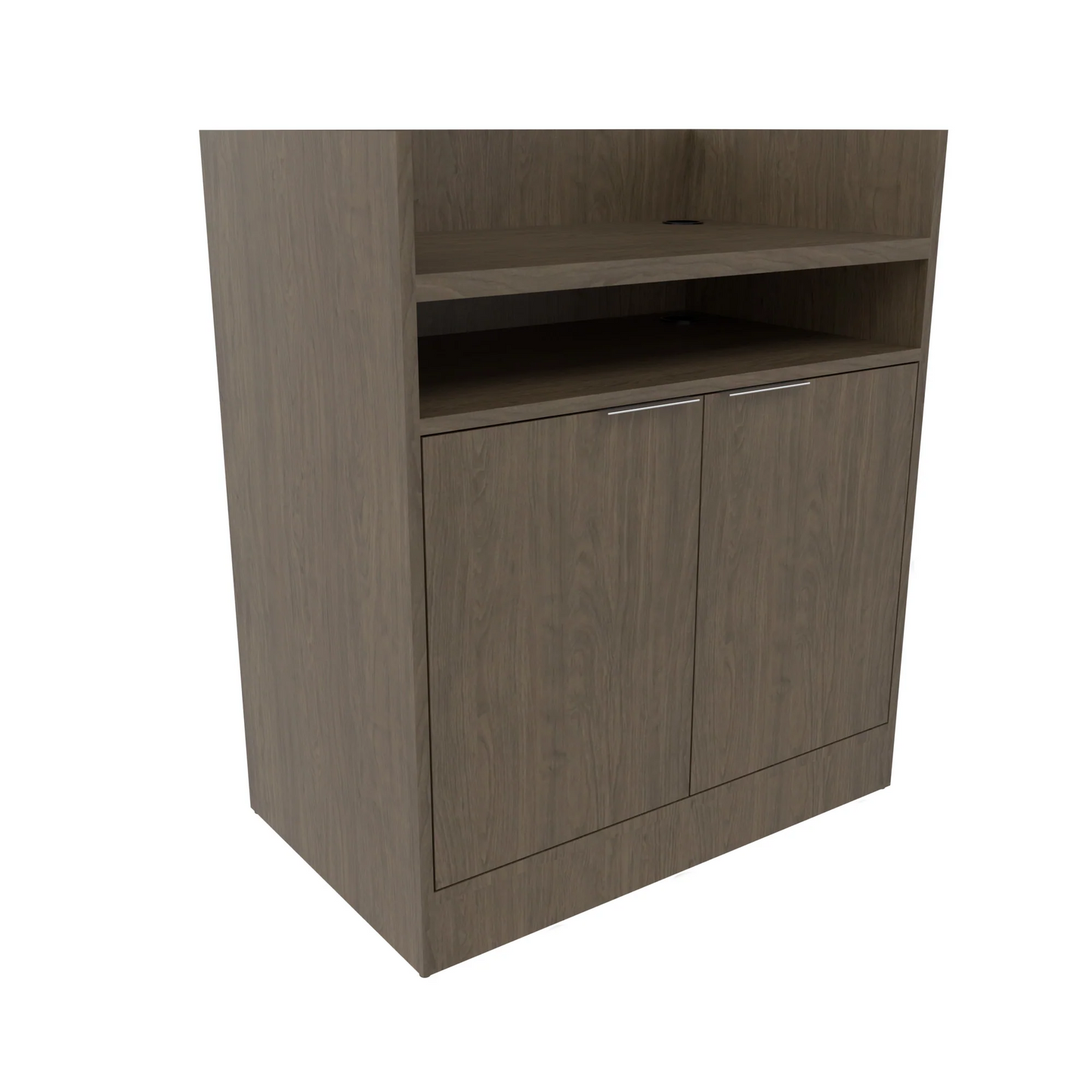 Collins Finley desk featuring a clean, modern design suitable for professional salon reception or workspace use.