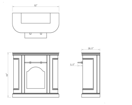 DIIR Alexia LED Lighting Reception Desk - DIIR-4105
