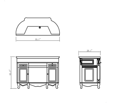 DIIR Revi LED Lighting Reception Desk - DIIR-4203