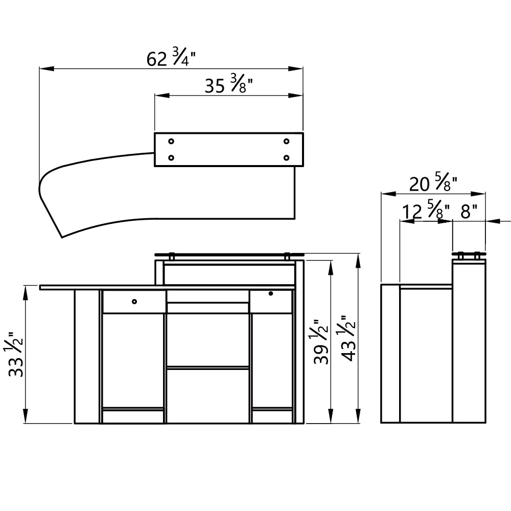 DIIR Gatto LED Lighting Reception Desk - DIIR-4405