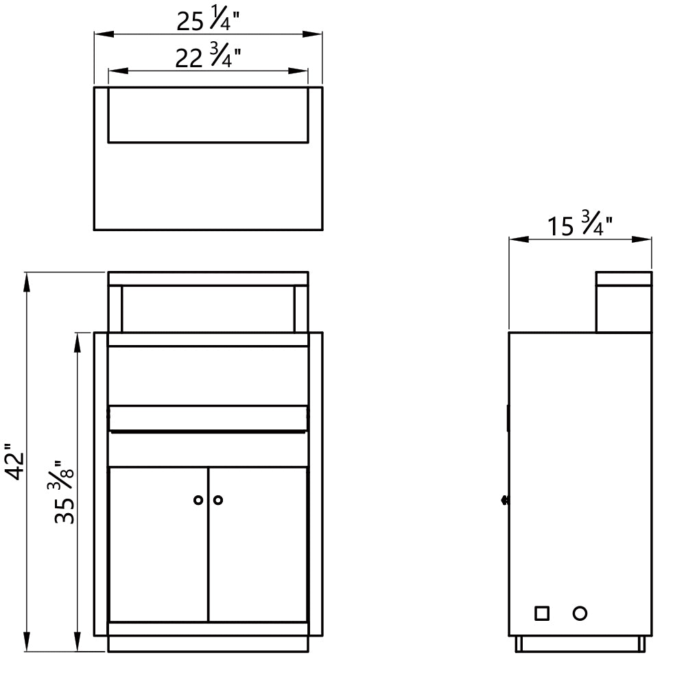 DIIR Orsa LED Lighting Reception Desk - DIIR-4406