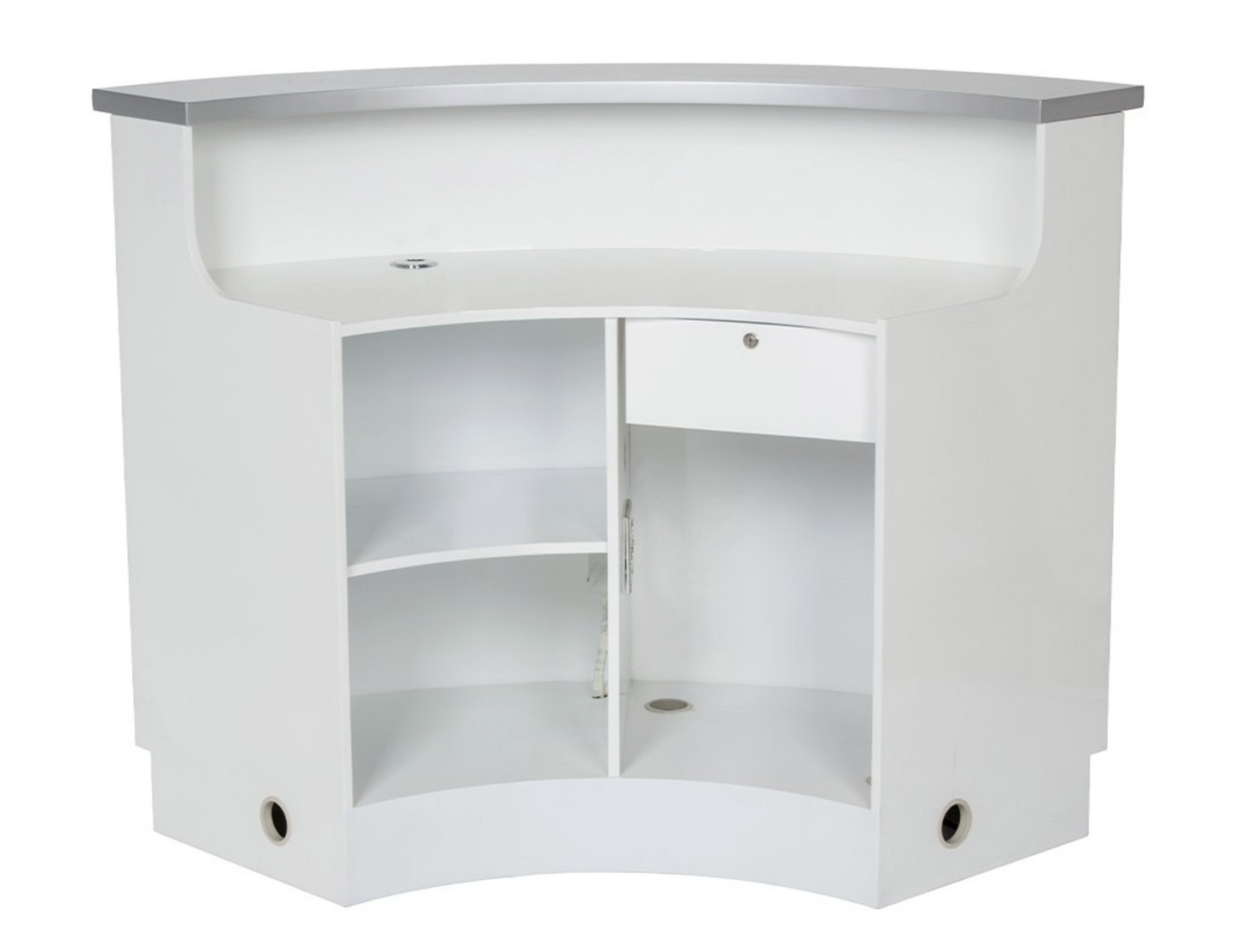 DIIR Jane LED Lighting Reception Desk - Curved L-Shaped - DIIR-4888