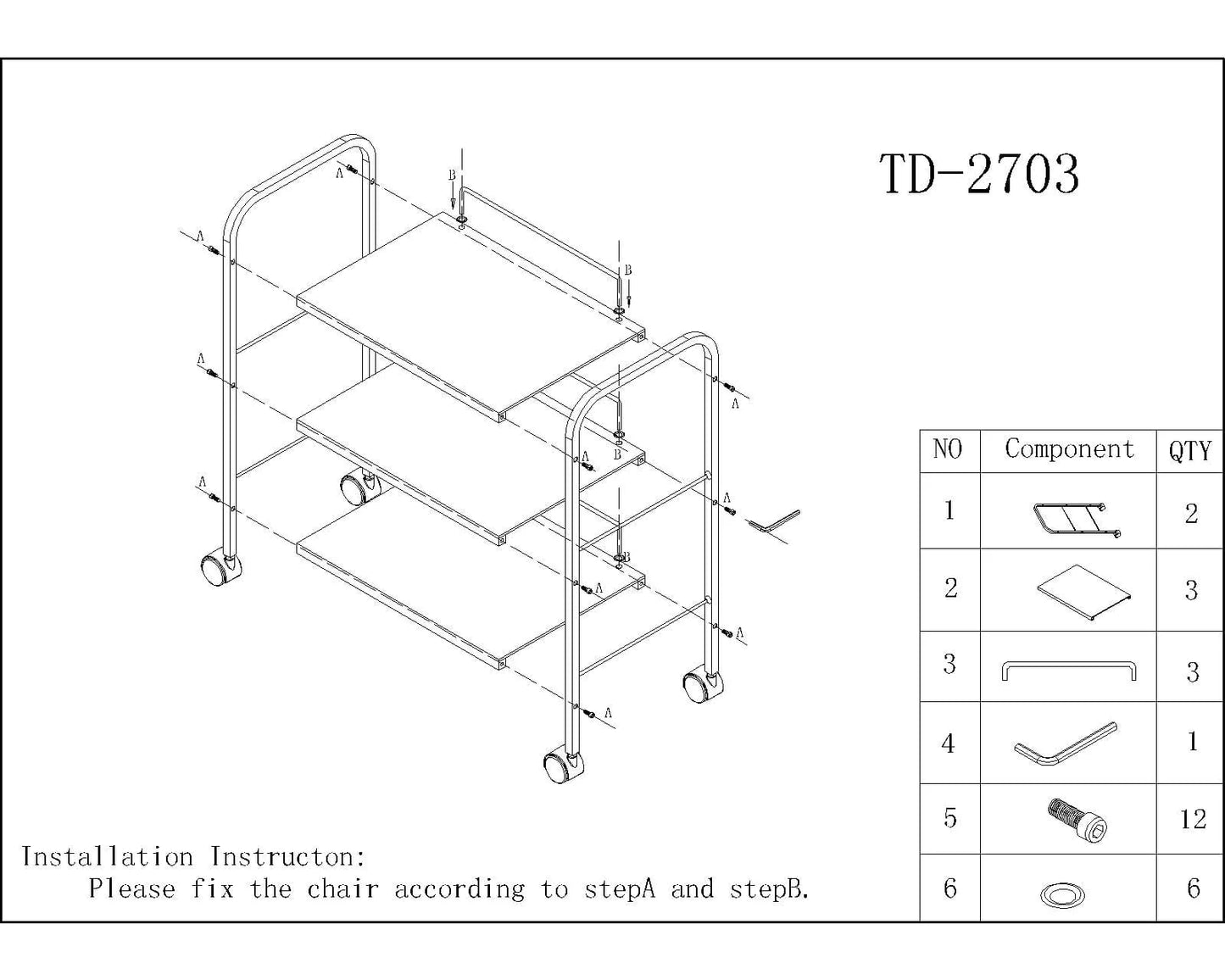 AYC Baylor Beauty Trolley drawing