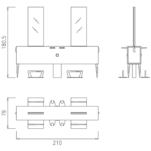 Square Island Station Drawing
