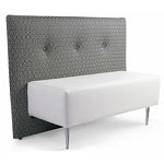 Wooden frame salon bench padded with polyurethane resin