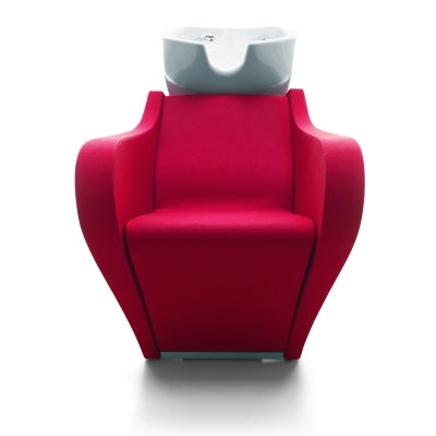 Ergonomic salon backwash chair with tilting basin for hair washing