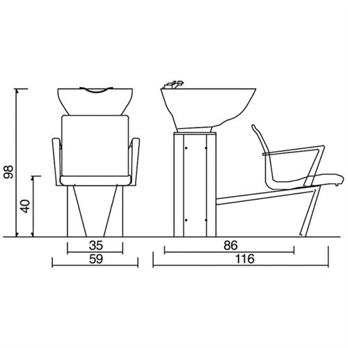 Wash Inn - Aluotis Backwash by Gamma & Bross Spa - GNB-GCWI003BZ