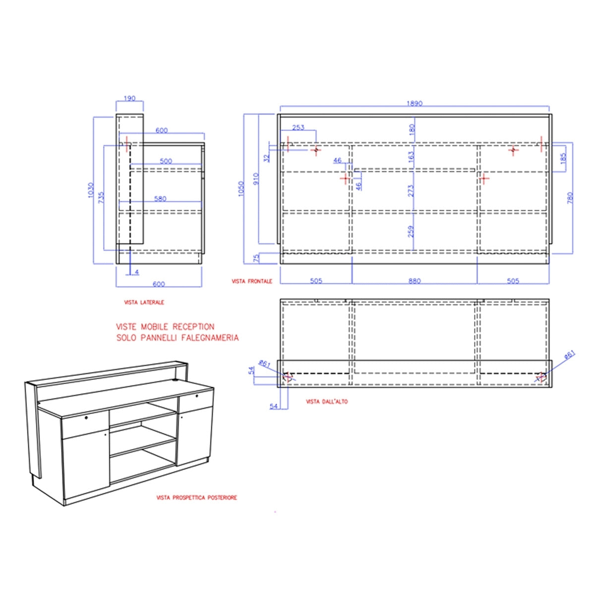 Mme De Pompadour Reception Desk by Gamma & Bross Spa - GNB-GFE0060CA