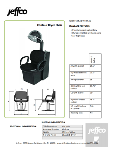 Jeffco Contour Dryer Chair