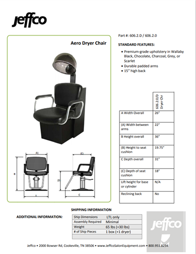 Jeffco Aero Dryer Chair