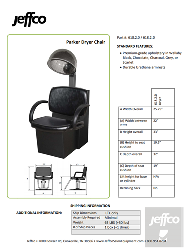 Jeffco Parker Dryer Chair