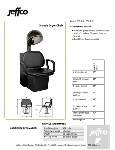 Jeffco Grande Dryer Chair