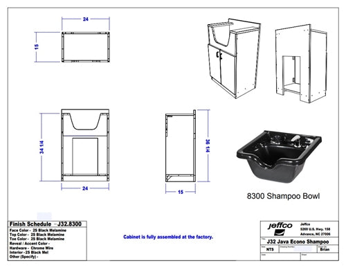 Jeffco J32 Java Econo Shampoo