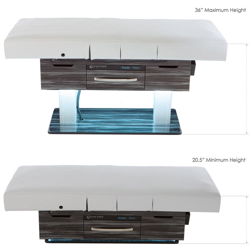 Living Earth Crafts Century Cityâ„¢ Dual-Pedestal Low-Range Treatment Table with Digital Warming Drawer