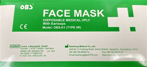Level 3 Procedure Face Masks - Hospital - Grade, Pleated, Blue, 3-ply with Ear Loops - 50/pk - BFE>98% - Free Shipping