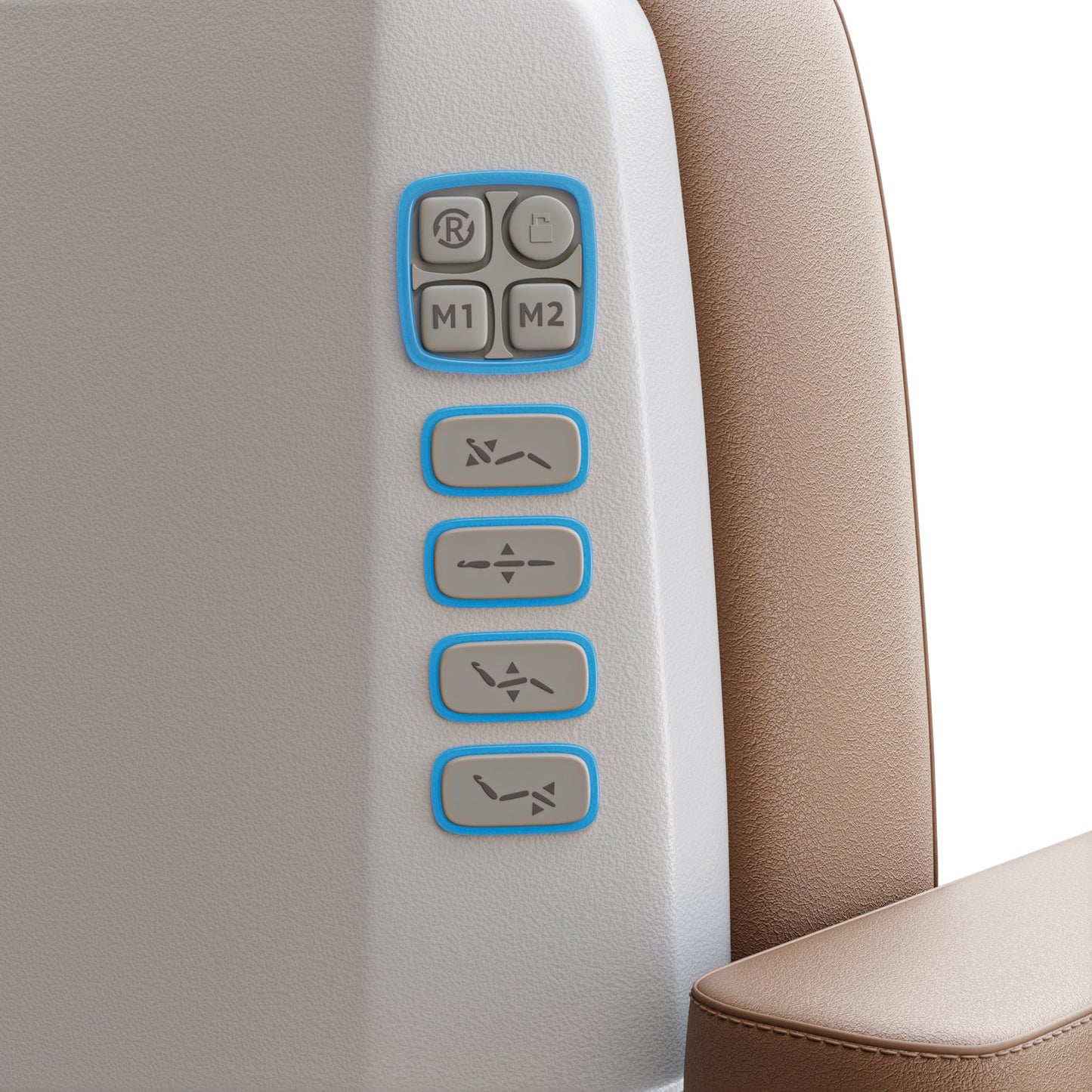 NEW MEDICI heavy duty medical grade 4 motor electric treatment chair with memory controls and LED-lit buttons – adjustable height, backrest, footrest, and tilt with removable armrests and wide extendable headrest – 450 lb. capacity for outpatient surgery and medical clinics.