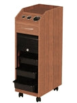 D38WD Lockable Mobile Station w/ Casters - Wood Laminate