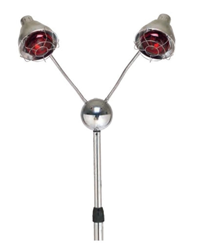 Pibbs DL957 2 Headed Lamp with Deluxe Base - Chrome Arms