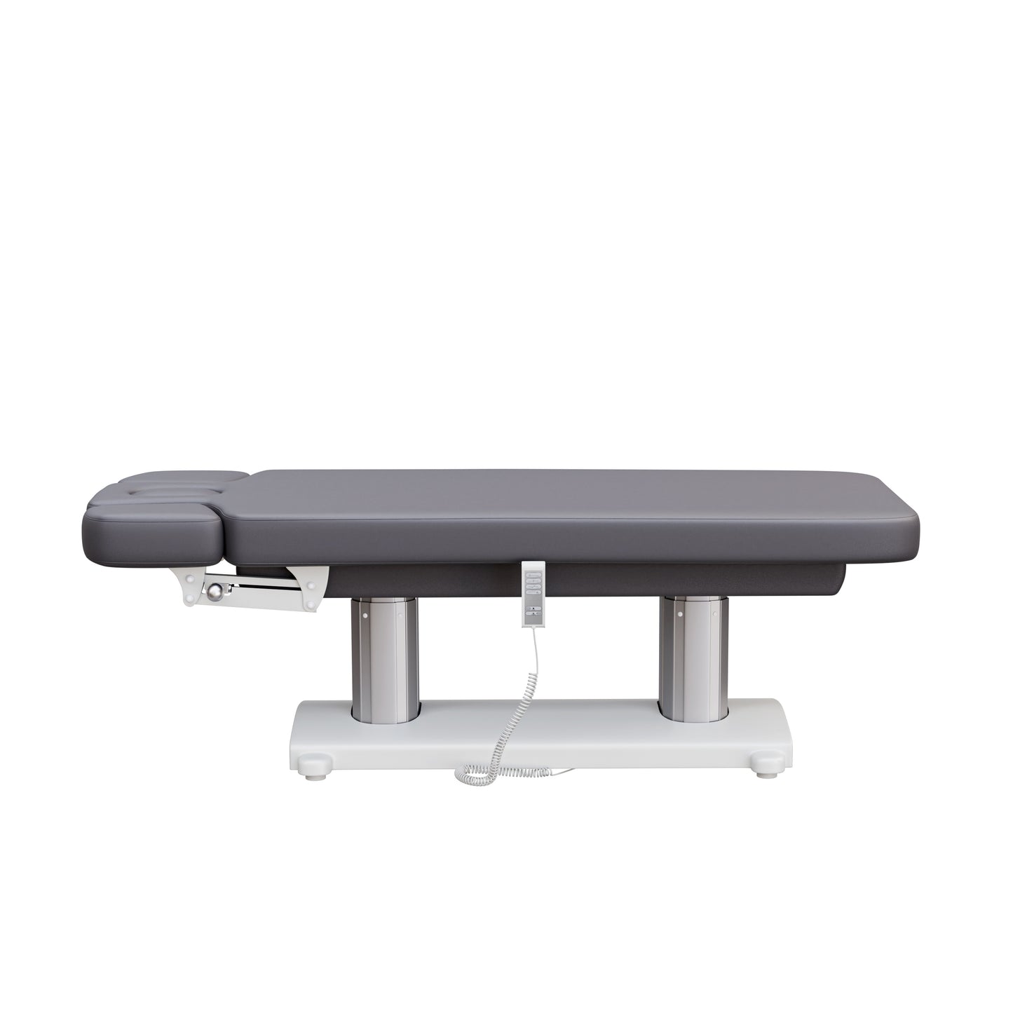 Spa Numa SOPHIE luxury 4 motor massage and facial table with extra-wide cushion, adjustable backrest and incline, removable head cushion with face hole, and massage armrests—perfect for premium spa and wellness treatments.