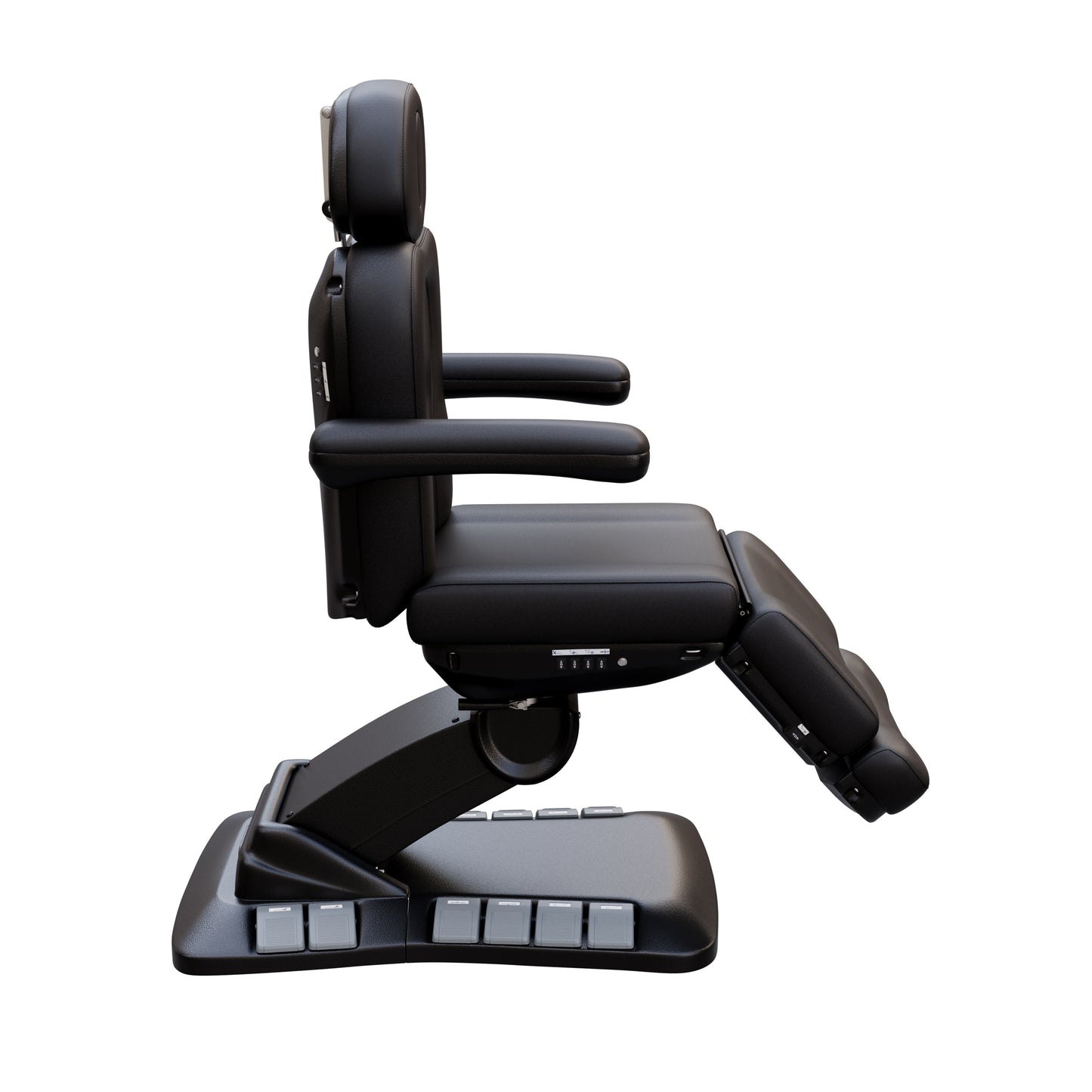 SPA NUMA Swivel Deluxe 4 Motor Electric Treatment Chair for med spas and outpatient procedures – features 120° rotation, adjustable height, backrest, leg-rest, and tilt, with facial hole, vegan leather, foot pedals, and reversible armrests for esthetic treatments.