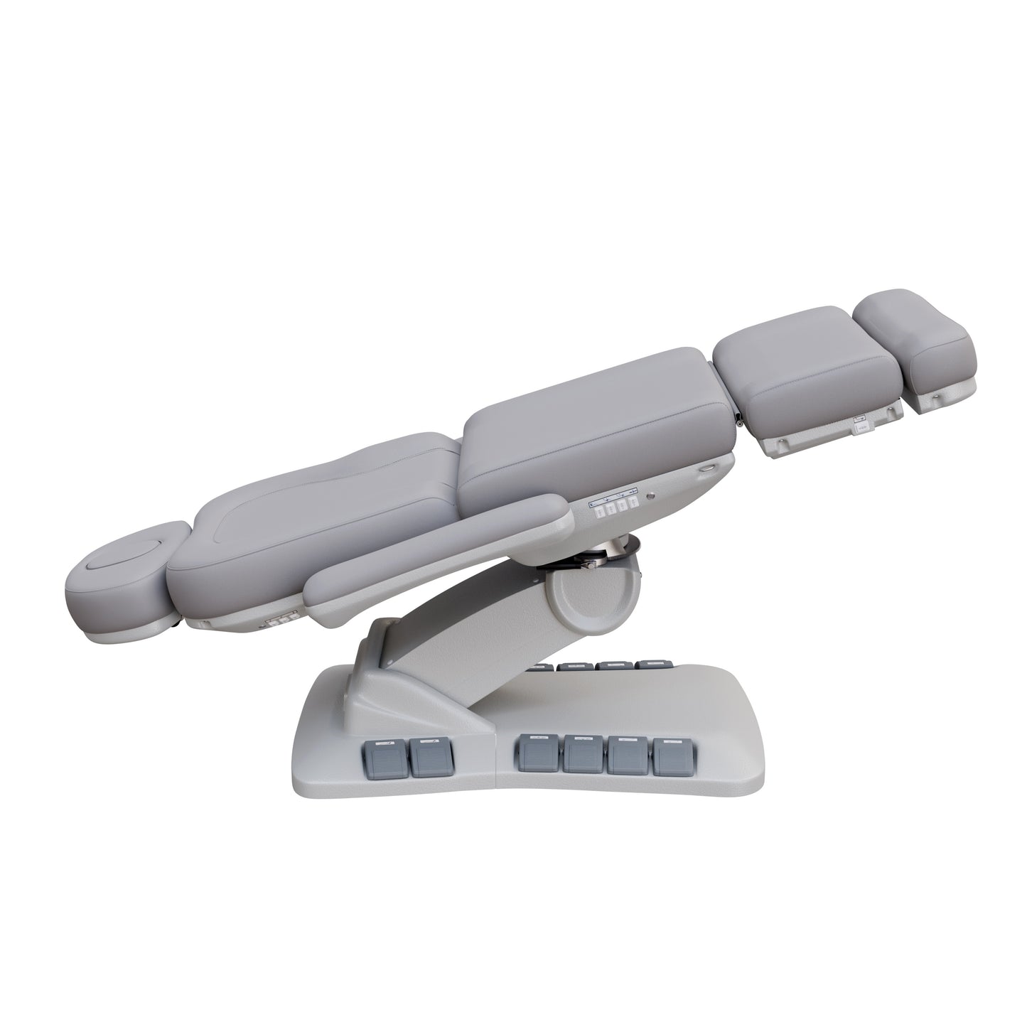 SPA NUMA Swivel Deluxe 4 Motor Electric Treatment Chair for esthetic procedures, outpatient surgery, and medical evaluations – features 120° rotation, vegan leather upholstery, built-in foot pedals, reversible armrests, extendable headrest with face hole.