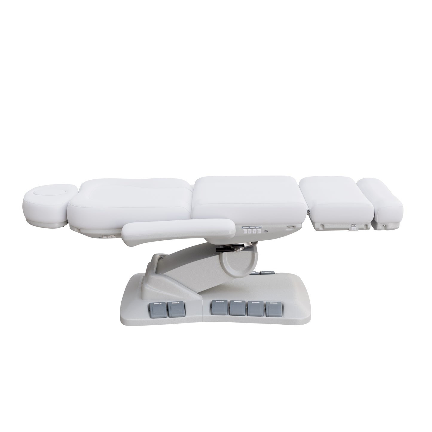 Spa Numa SWIVEL DELUXE 4 motor electric treatment chair with 120° rotation, built-in foot pedals, extendable headrest with facial hole, and vegan leather upholstery—ideal for esthetic procedures, outpatient surgery, and medspa treatments.