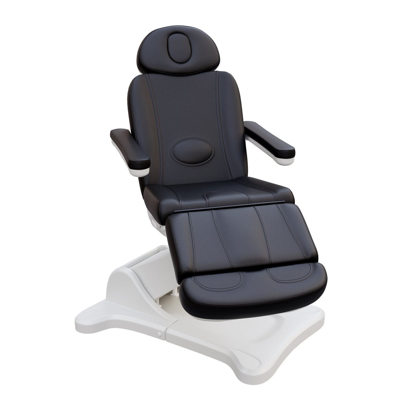 Spa Numa SWIVEL fully electric 4-motor medical treatment chair with 240° rotation, vegan leather upholstery, facial port, Trendelenburg positioning, and ergonomic design for esthetic, surgical, and outpatient procedures.