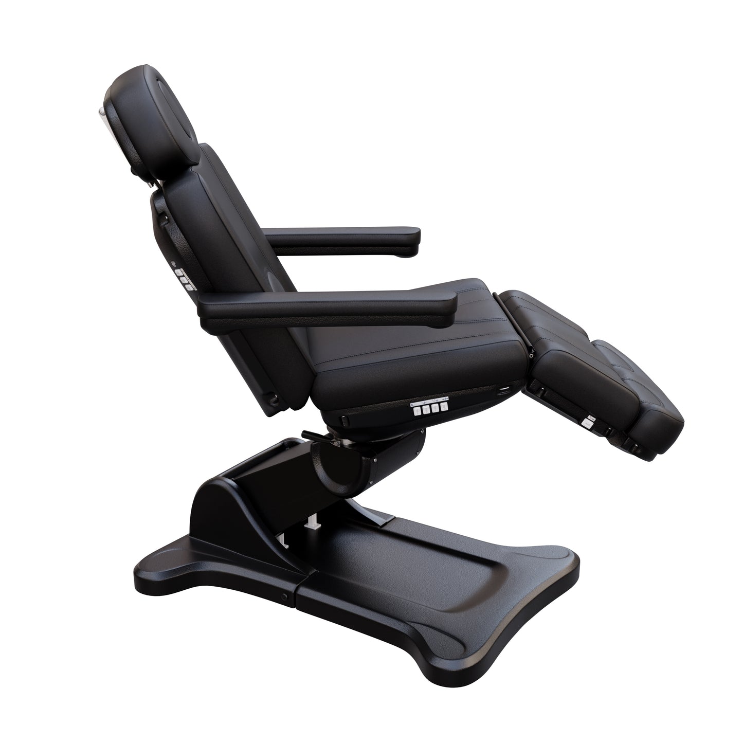 Spa Numa SWIVEL fully electric treatment chair with 4 motors, 240-degree rotation, vegan leather upholstery, extendable headrest and footrest, reversible armrests, and Trendelenburg position for medical, esthetic, and surgical procedures.