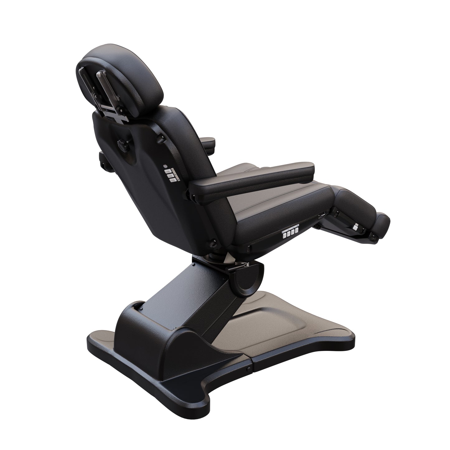Spa Numa SWIVEL fully electric treatment chair with 4 motors, 240-degree rotation, vegan leather upholstery, extendable headrest and footrest, reversible armrests, and Trendelenburg position for medical, esthetic, and surgical procedures.