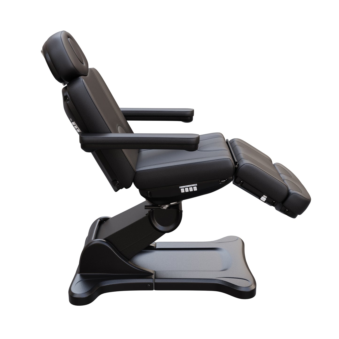 Spa Numa SWIVEL fully electric treatment chair with 4 motors, 240-degree rotation, vegan leather upholstery, extendable headrest and footrest, reversible armrests, and Trendelenburg position for medical, esthetic, and surgical procedures.