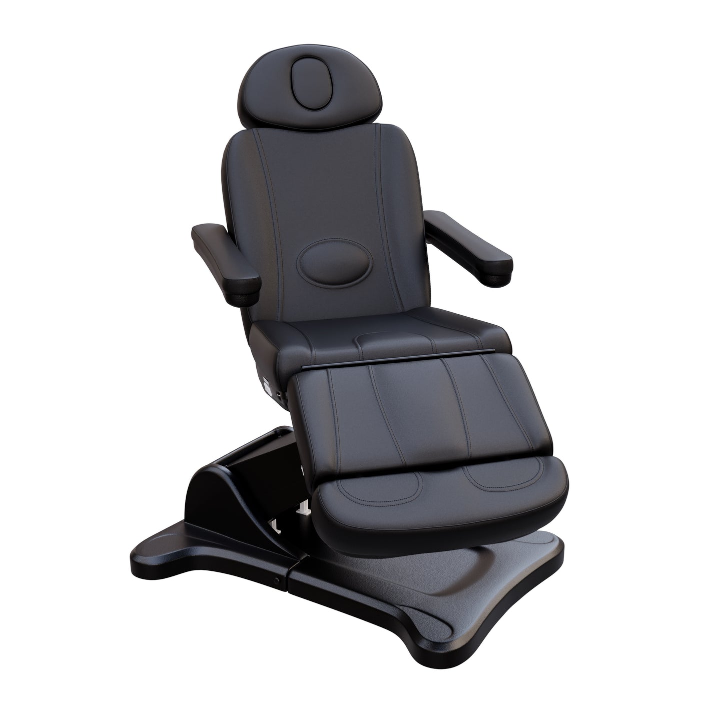 Spa Numa SWIVEL fully electric treatment chair with 4 motors, 240-degree rotation, vegan leather upholstery, extendable headrest and footrest, reversible armrests, and Trendelenburg position for medical, esthetic, and surgical procedures.