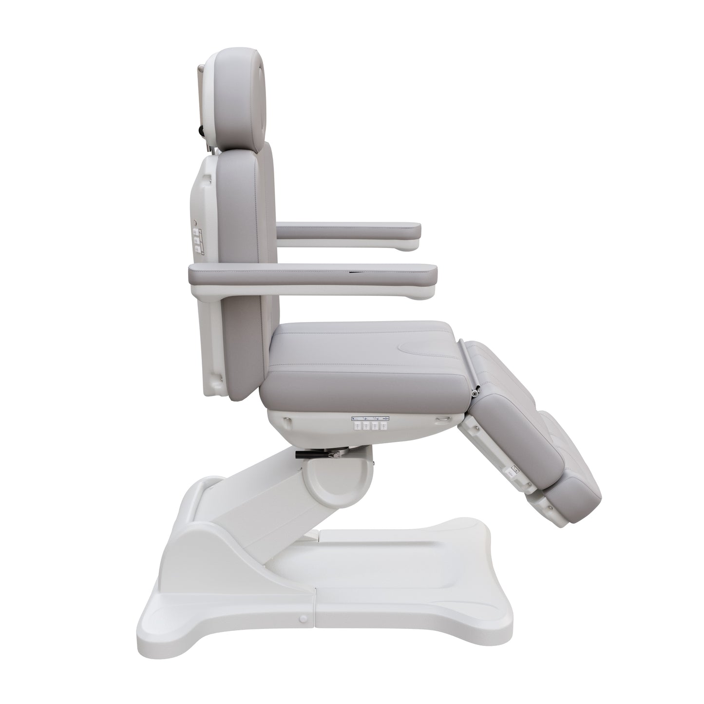 Spa Numa SWIVEL fully electric treatment chair with 4-motor adjustment, 240-degree rotation, vegan leather upholstery, and extendable headrest for medical and esthetic procedures.