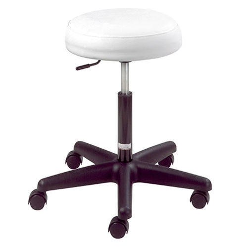 Professional spa stool with air-lift mechanism and round cushioned seat