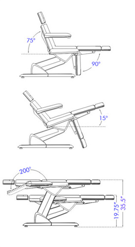Glo+ 4 Motor Lux/Electric Chair - USA-2235D